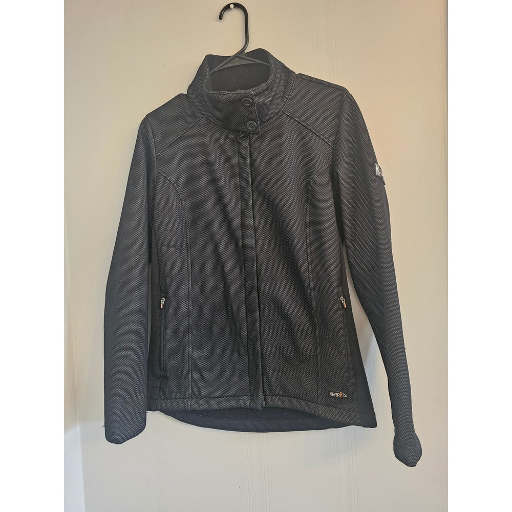 Kerrits Womens Black Equestrian Softshell Jacket Small Fleece Lined Riding Coat‎